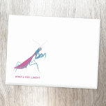Mantis benutzerdefinierter Text Post-it Klebezettel<br><div class="desc">Eine lustige Gottesanbeterin für Insekten- und Käfer-Liebhaber. Einige betende Mansen fressen ihre Freunde. Ach! Fügen Sie Ihren eigenen Text,  um mit einem Namen,  Phrase oder Witz anpassen.</div>