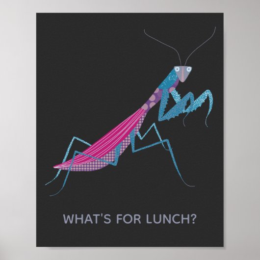 Mantis benutzerdefinierter Text Poster (Vorne)