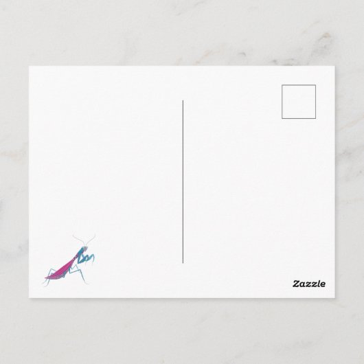 Mantis benutzerdefinierter Text Postkarte (Rückseite)