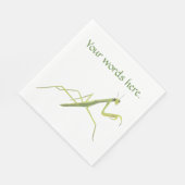 Mantis beten, hier Napkins seine Worte malen Serviette (Ecke)
