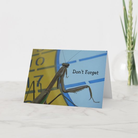 Mantis beten, vergessen Sie nicht Karte (Vorderseite)