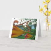 Mantis Grußkarte beten Karte (Gelbe Blume)
