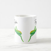 Mantis in Hellgrün Personalisiert beten Kaffeetasse (Mittel)