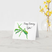 Mantis in Hellgrün Personalisiert beten Karte (Gelbe Blume)