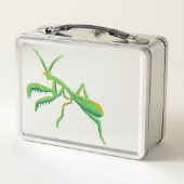 Mantis in Hellgrün Personalisiert beten Metall Brotdose (Rückseite)