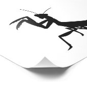 Mantis in Silhouette - Hintergrundfarbe auswählen Fotodruck (Ecke)