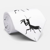 Mantis in Silhouette - Hintergrundfarbe auswählen Krawatte (Gerollt)
