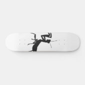 Mantis in Silhouette - Hintergrundfarbe auswählen Skateboard (Horizontal)