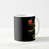 Mantis Insect Santa Sleigh Flying Funny Magical Ch Kaffeetasse (VorderseiteRechts)