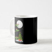 Mantis Insect Santa Sleigh Flying Funny Magical Ch Kaffeetasse (Vorderseite Links)