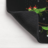 Mantis Insect Santa Sleigh Flying Funny Magical Ch Mousepad (Ecke)