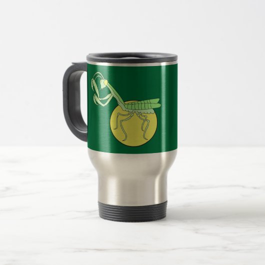 Mantis Man Symbol Travel Coffee Mug Reisebecher (Vorderseite Links)