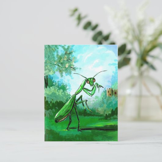 Mantis Postkarte (Stehend Vorderseite)