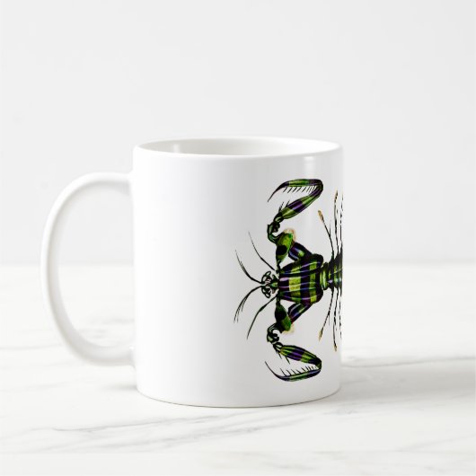 Mantis Shrimp - Vintages Design Kaffeetasse (Links)