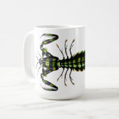 Mantis Shrimp - Vintages Design Kaffeetasse (Vorderseite Links)