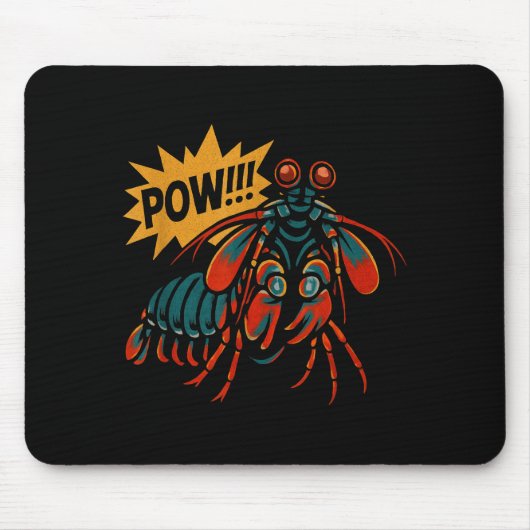 Mantis Shrimp W Punch Funny Ocean Animal  Mousepad (Vorne)