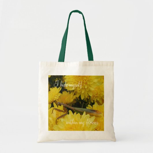 Mantis u. Chrysanthemen - Budget-Tasche #2 Tragetasche (Vorne)