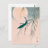 Mantis und der Mond beten, Watanabe Seitei Postkarte (Vorne/Hinten)