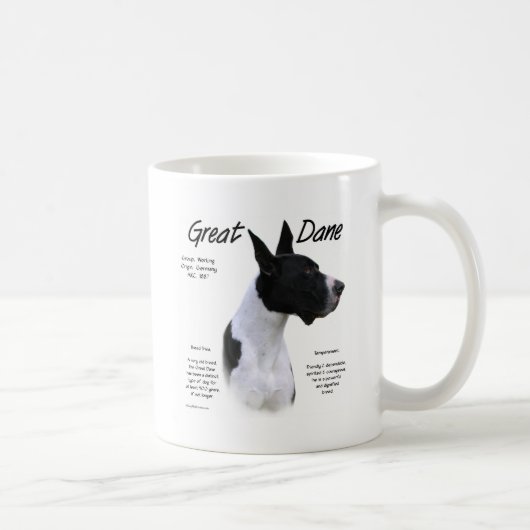 Mantle Great Dane History Design Kaffeetasse (Rechts)
