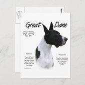 Mantle Great Dane Meet Breed Postkarte (Vorne/Hinten)