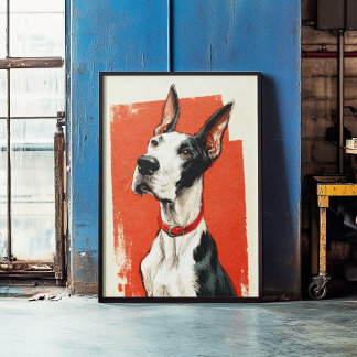 Mantle Great Dane Poster Druck Wandkunst