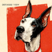 Mantle Great Dane Poster Druck Wandkunst