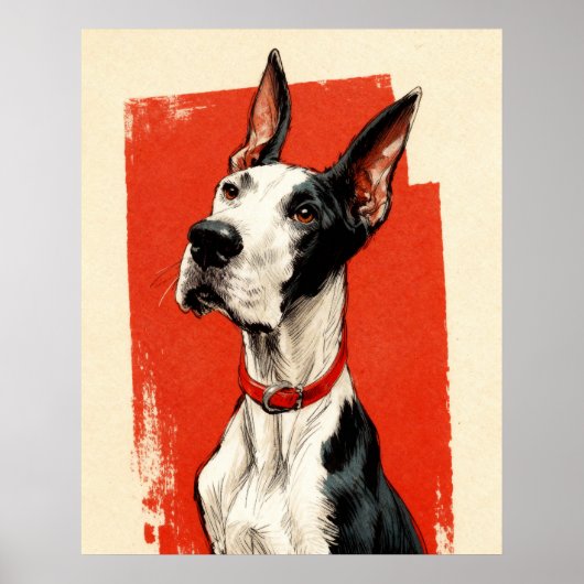Mantle Great Dane Poster Print Wall Art (Vorne)