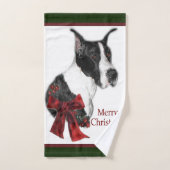Mantle Great Dane Weihnachten Badhandtuch Set (Handtuch)