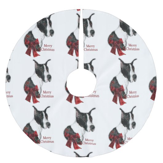 Mantle Great Dane Weihnachten Polyester Weihnachtsbaumdecke (Vorderseite)