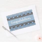 Manto Andino Azul Rechteckiger Aufkleber (Umschlag)