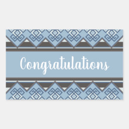 Manto Andino Azul Rechteckiger Aufkleber