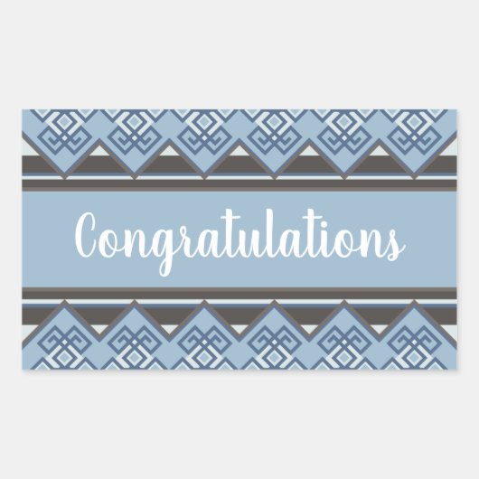 Manto Andino Azul Rechteckiger Aufkleber (Vorderseite)