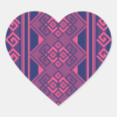 Manto Andino Azul y Magenta Herz-Aufkleber (Vorderseite)
