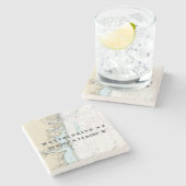 Mantoloking New Jersey Authentische Übersicht Steinuntersetzer (Seitenansicht)