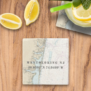 Mantoloking New Jersey Authentische Übersicht Steinuntersetzer