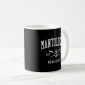 Mantoloking Nj Crossed Oars Boat Anchor Sports Kaffeetasse (VorderseiteRechts)