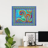 MANTRA: 108 Mal heiliger Hintergrund Poster (Heimbüro)