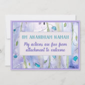 Mantra and Affirmation Meditation Card Einladung (Vorderseite)