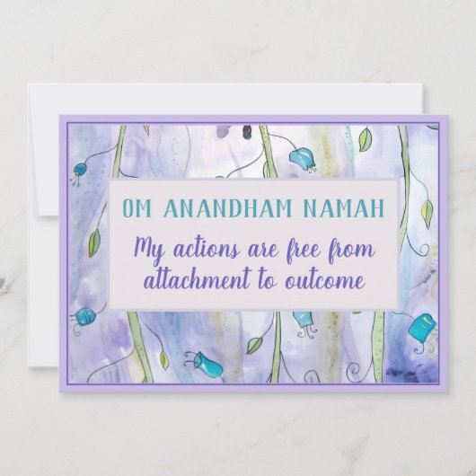 Mantra and Affirmation Meditation Card Einladung (Vorderseite)