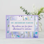 Mantra and Affirmation Meditation Card Einladung (Stehend Vorderseite)
