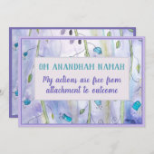 Mantra and Affirmation Meditation Card Einladung (Vorne/Hinten)