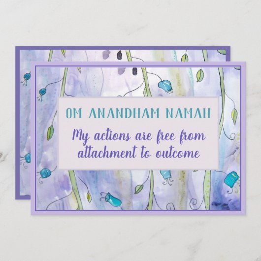 Mantra and Affirmation Meditation Card Einladung (Vorne/Hinten)