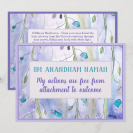 Mantra and Affirmation Meditation Card Einladung