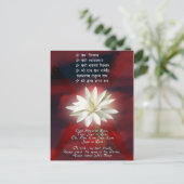 Mantra der Liebe Postkarte (Stehend Vorderseite)