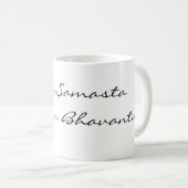 Mantra für den Weltfrieden Kaffeetasse (VorderseiteRechts)