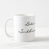 Mantra für den Weltfrieden Kaffeetasse (Links)