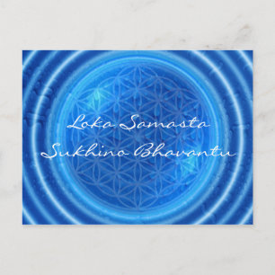 Mantra für den Weltfrieden   Wasserenergie Postkarte