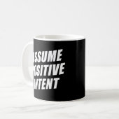 Mantra für die Affirmation Message - positive Absi Kaffeetasse (Vorderseite Links)