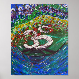 Mantra Garden - Om Leinwand Malerei Poster