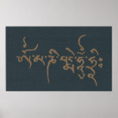 Mantra OM MANI PADME HUNG HRI Poster (Vorne)